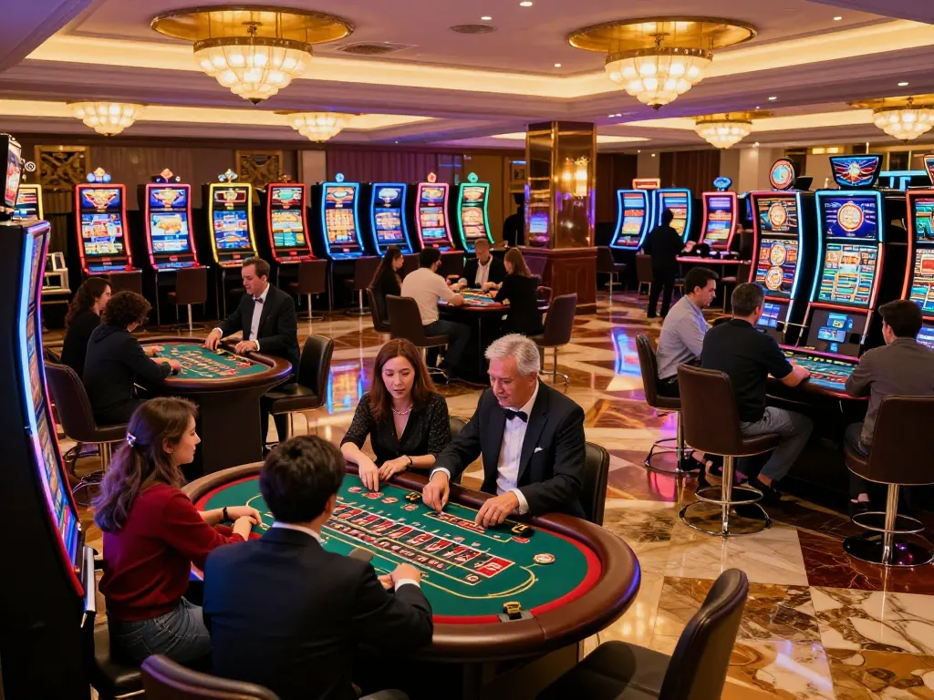 Players at du88 casino engaged in exciting roulette and poker games with vibrant atmosphere.