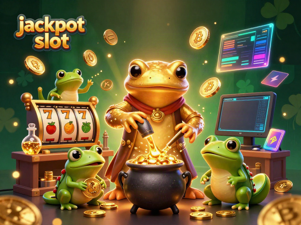 Spin and win with jackpot slot action in a magical alchemist's lab.