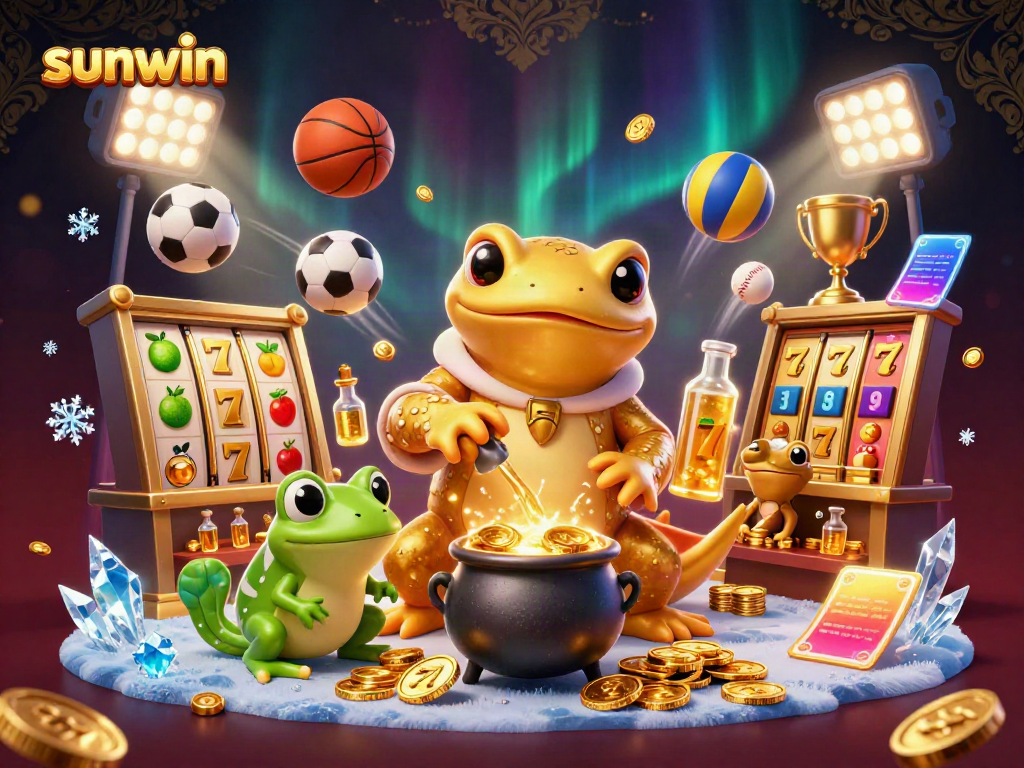 Engage with sunwin's thrilling experience as alchemist turns base metals into gold in a vibrant 3D casino