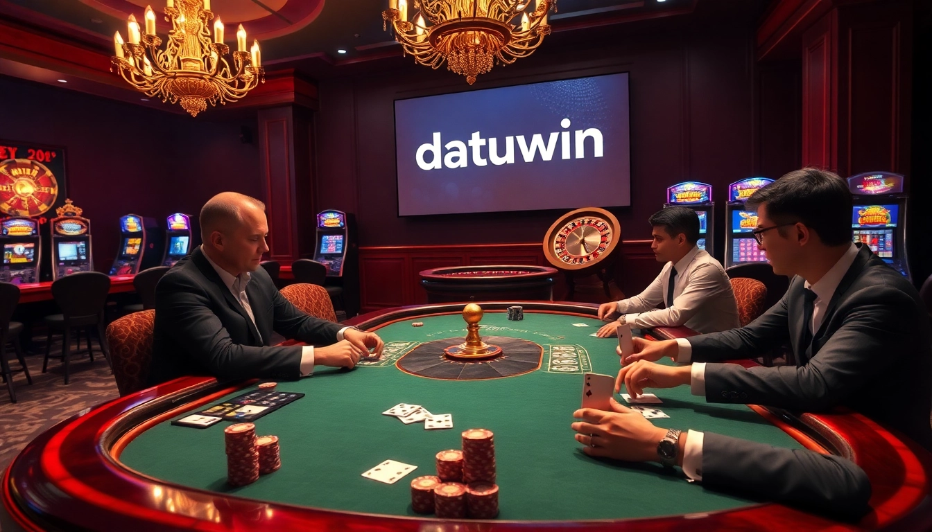 Rasakan sensasi Datukwin bersama pemain poker profesional di meja kasino mewah.