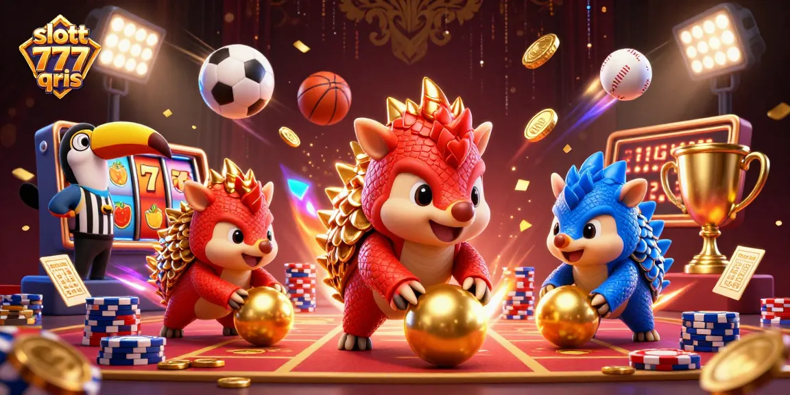 Experience thrilling gameplay with slott 777 qris featuring vibrant characters, jackpot reels, and festive confetti.