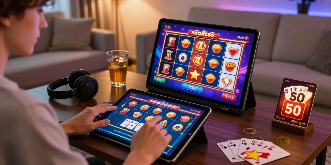 Adult player enjoying games on https://rokok88.bet in a cozy setting, showcasing immersive online betting.