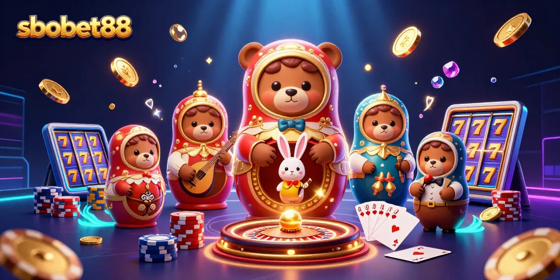 Experience the thrilling sbobet88 world with 3D cartoon characters and dynamic casino elements.